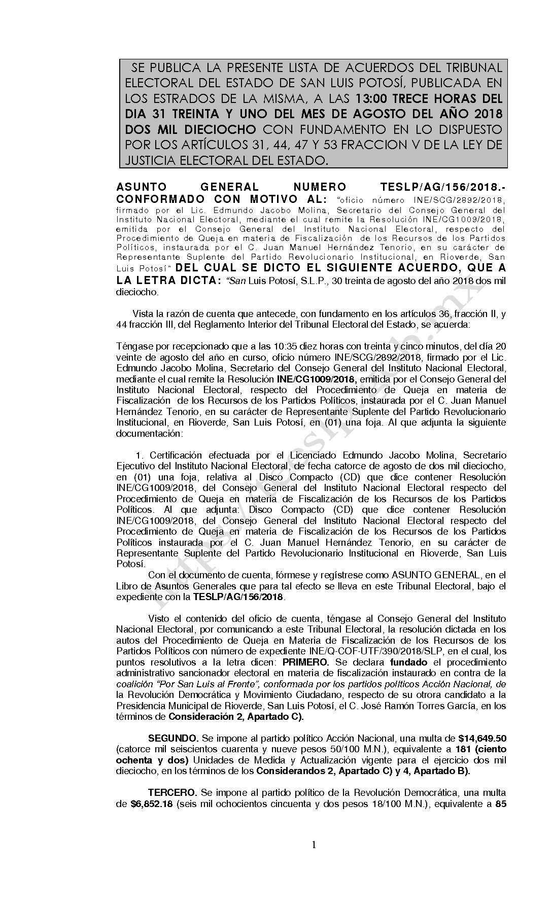 LISTA TESLP-AG-156-2018 31-AGOSTO-2018 13-00 hrs