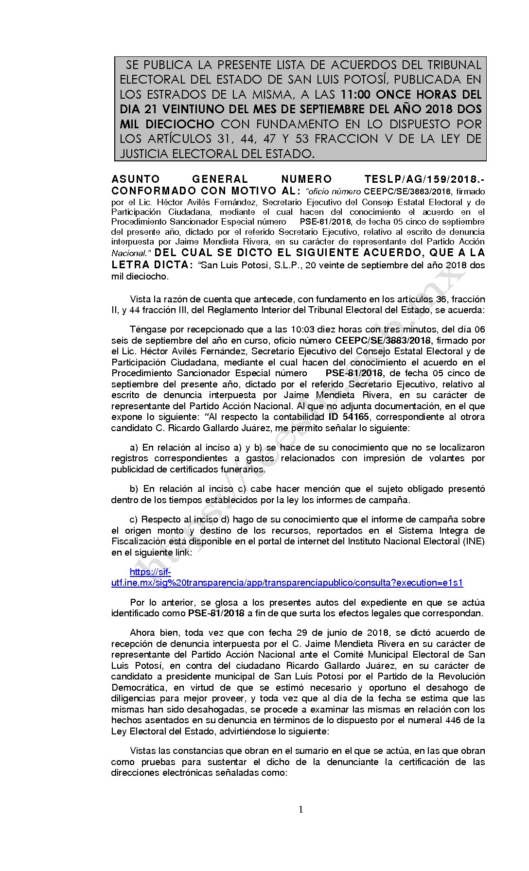 LISTA TESLP-AG-159-2018 20-SEPTIEMBRE-2018 11-00 hrs