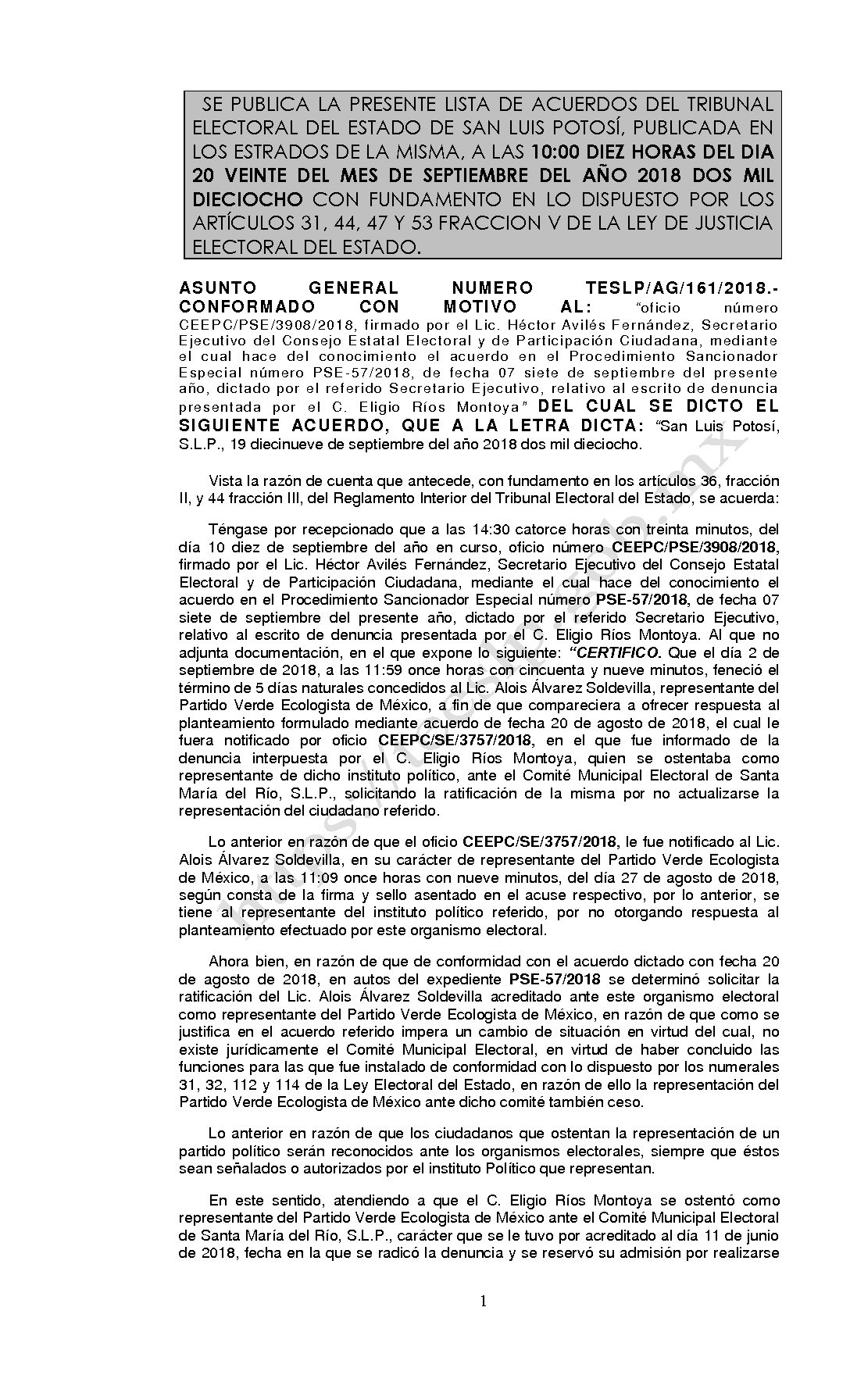 LISTA TESLP-AG-161-2018 20-SEPTIEMBRE-2018 10-00 hrs