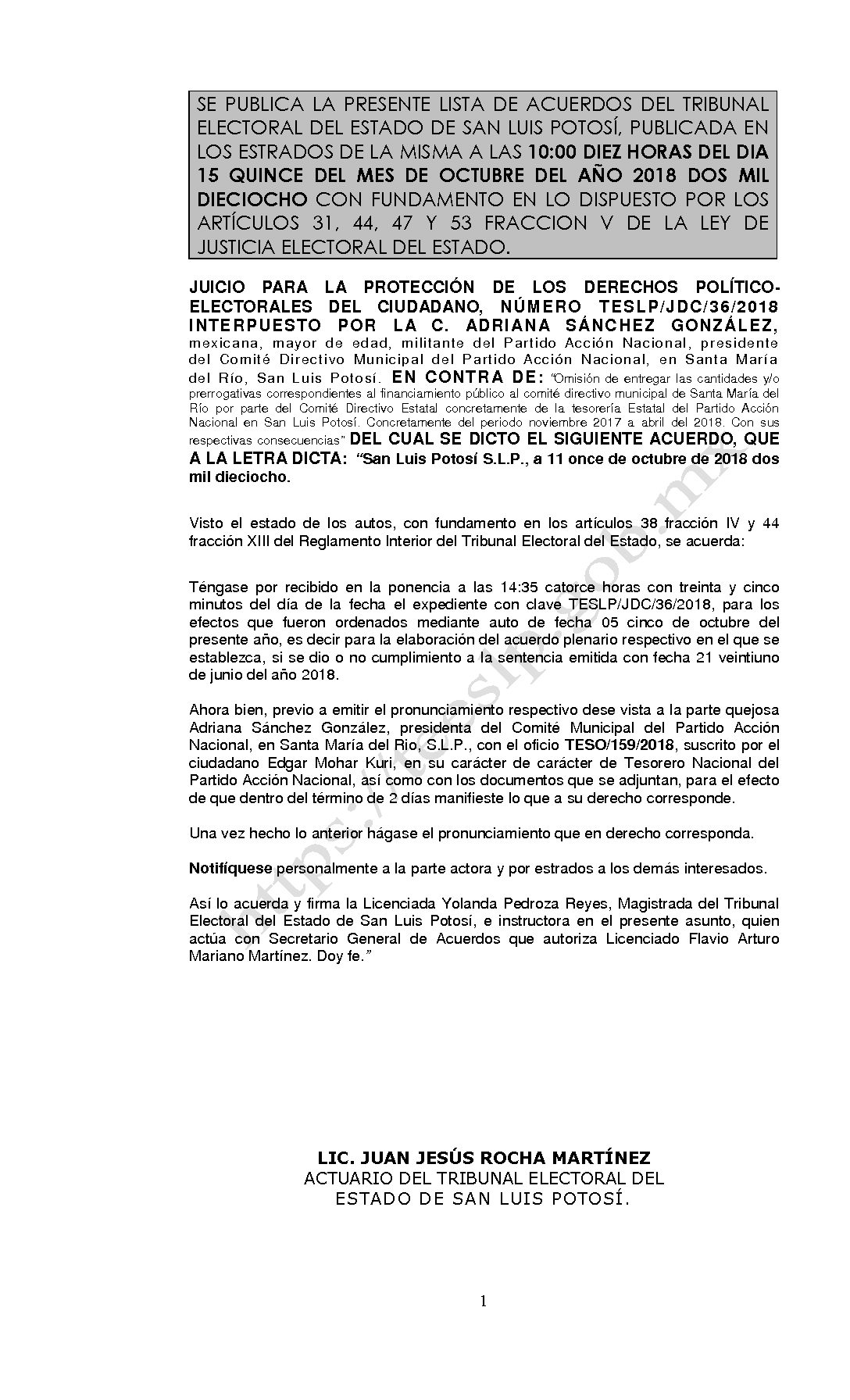 LISTA TESLP-JDC-36-2018 15-OCTUBRE-2018 10-00 hrs