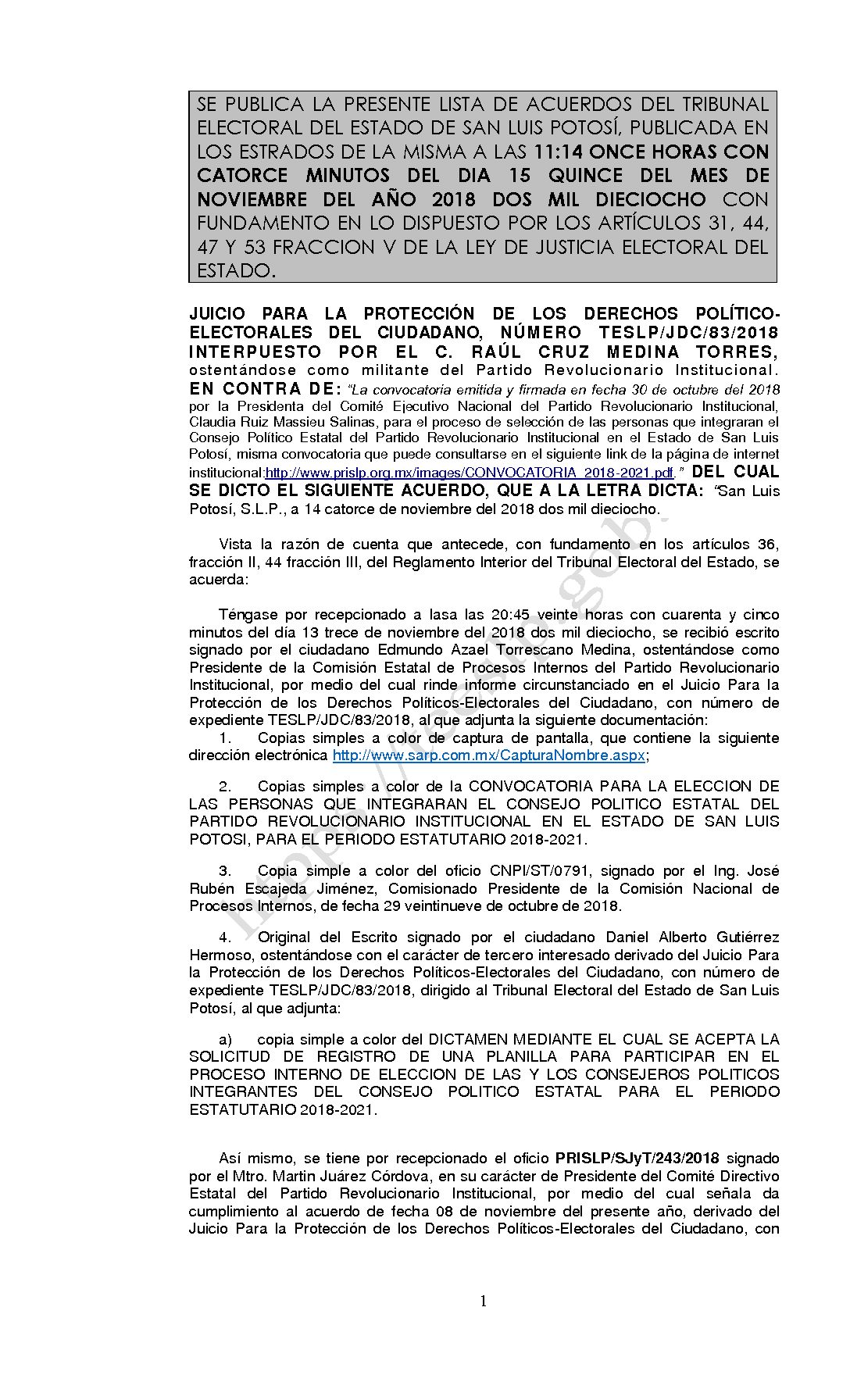 LISTA TESLP-JDC-83-2018 15-NOVIEMBRE-2018 11-14 hrs