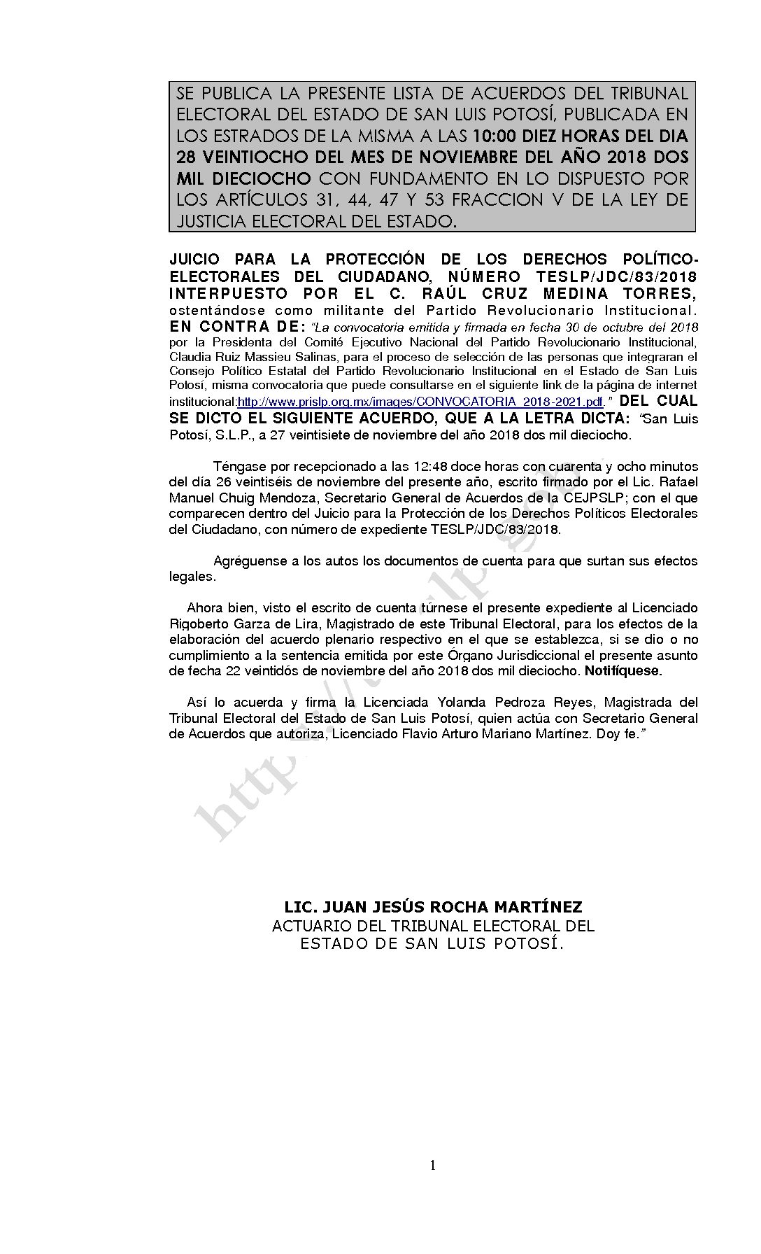 LISTA TESLP-JDC-83-2018 28-NOVIEMBRE-2018 10-00 horas