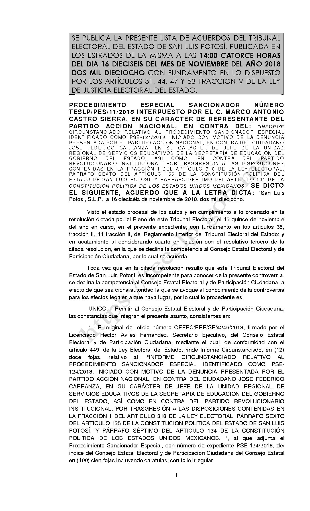 LISTA TESLP-PES-11-2018 16-NOVIEMBRE-2018 14-00 hrs