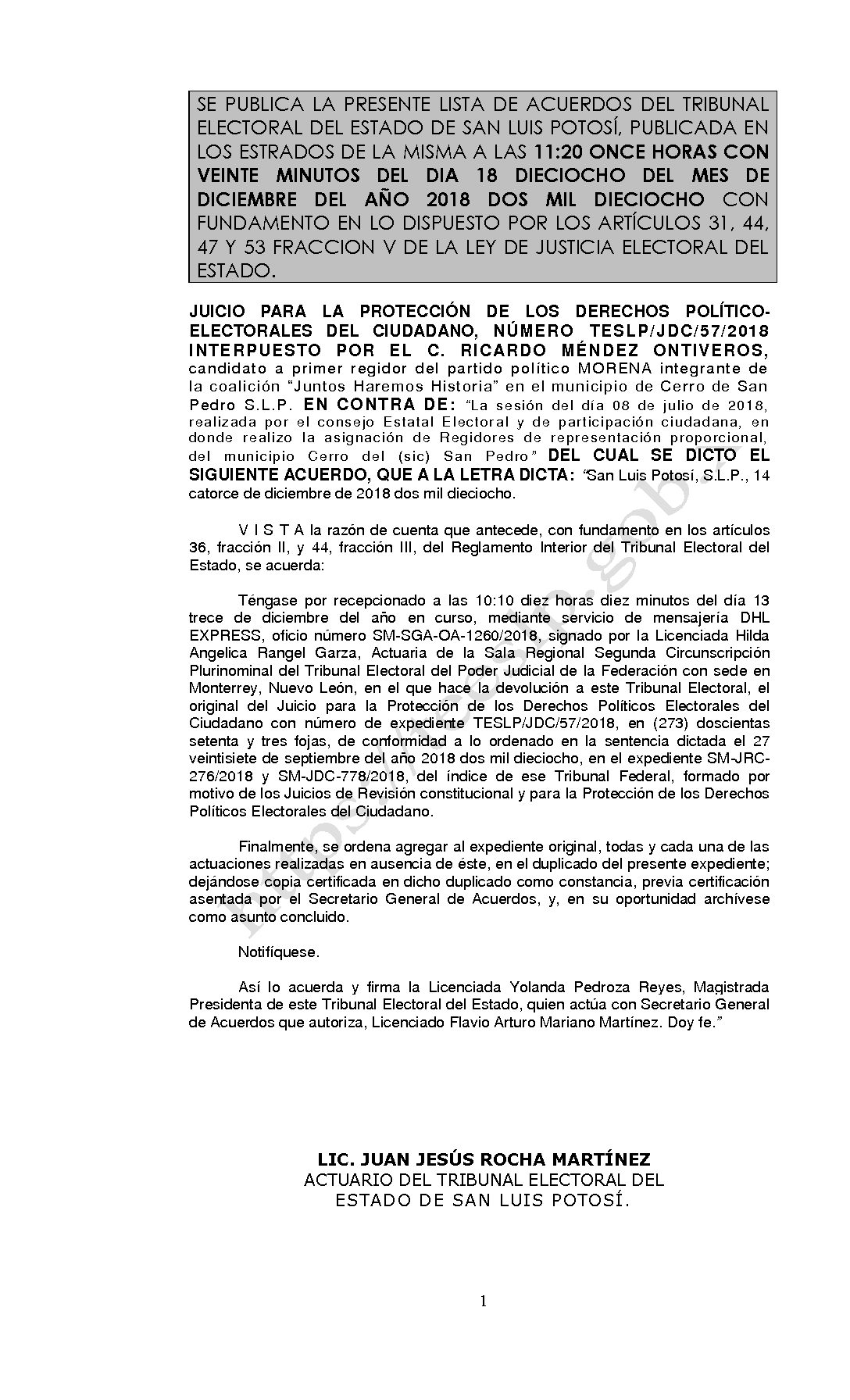 LISTA TESLP-JDC-57-2018 18-DICIEMBRE-2018 11-20 horas