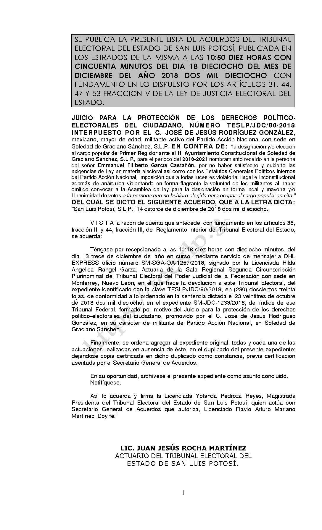 LISTA TESLP-JDC-80-2018 18-DICIEMBRE-2018 10-50 horas