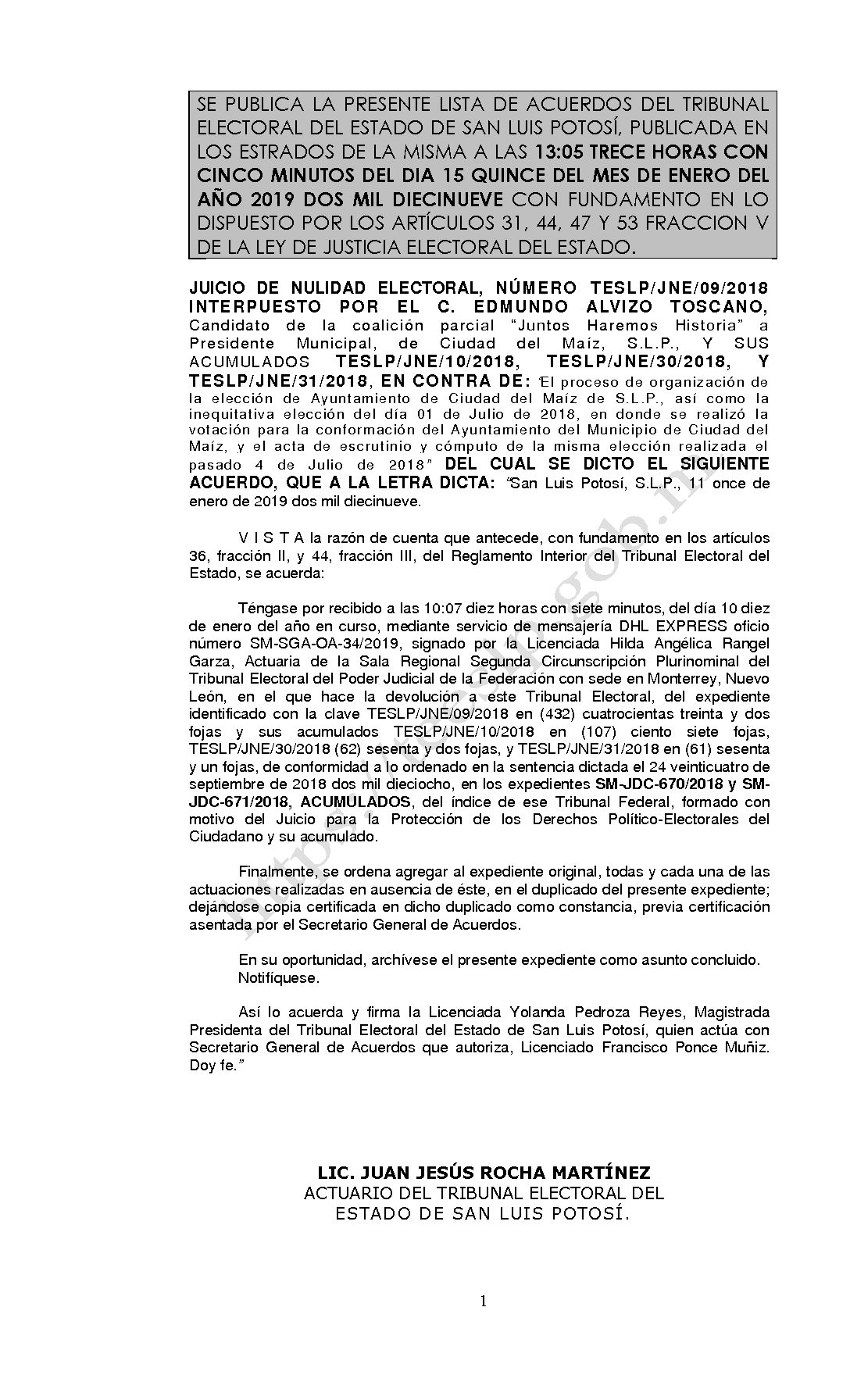 LISTA TESLP-JNE-09 y SUS ACUMULADOS -2018 15-ENERO-2019 13-05
