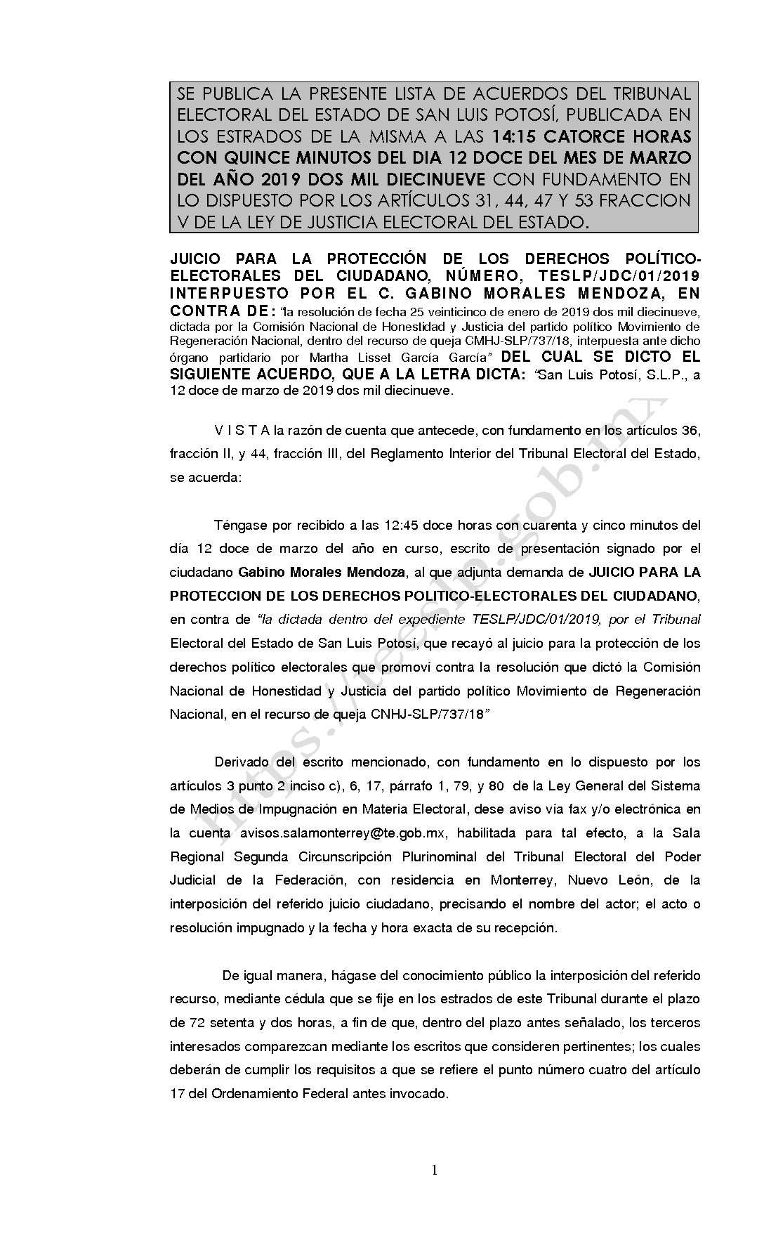 LISTA TESLP-JDC-01-2019 12-MARZO-2019 14-15 horas