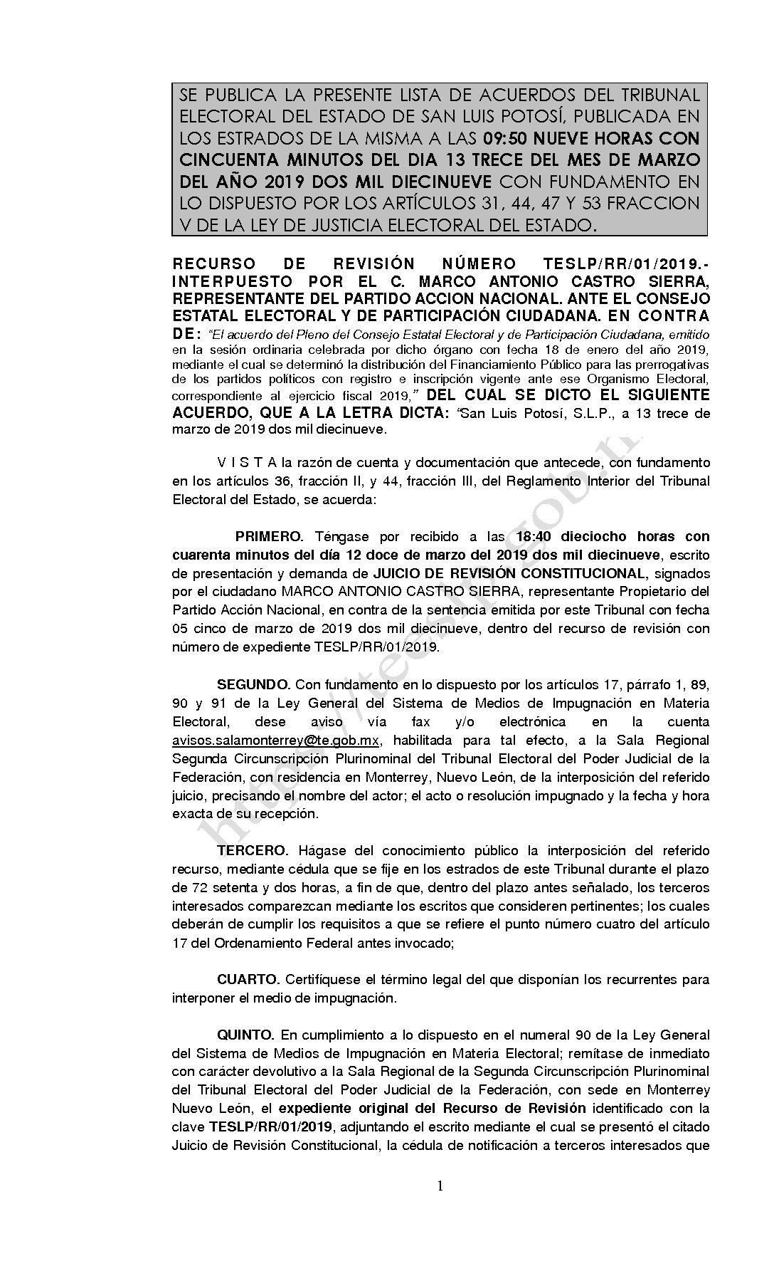 LISTA TESLP-RR-01-2019 13-MARZO-2019 9-50 horas