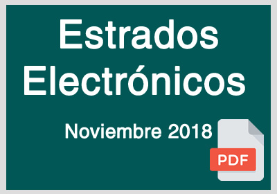 Estrados Electrónicos Noviembre 2018