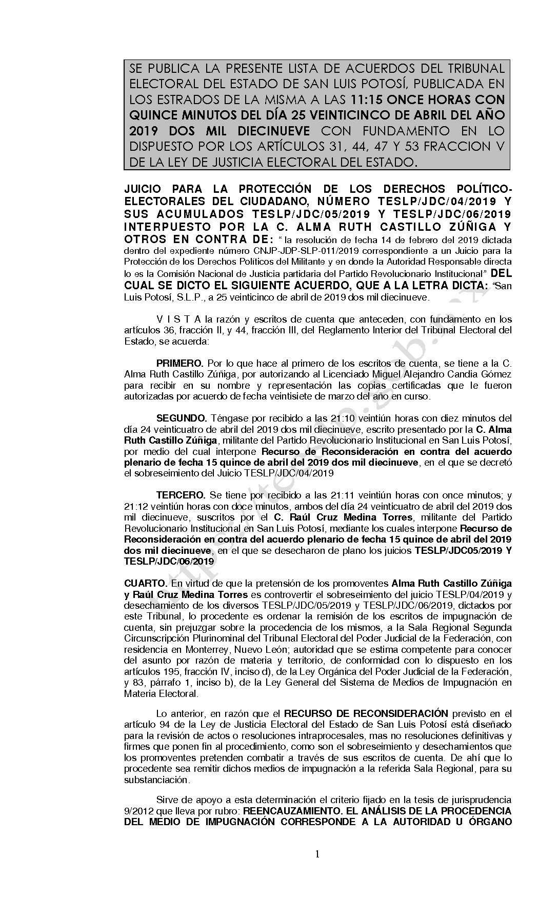 LISTA TESLP-JDC-04 Y ACUMULADOS -2019 25-ABRIL-2019 11-15 horas
