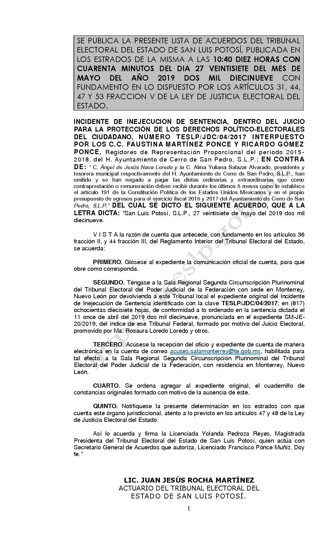 LISTA INCIDENTE -TESLP-JDC-04-2017 27-MAYO-2019 10-40 horas