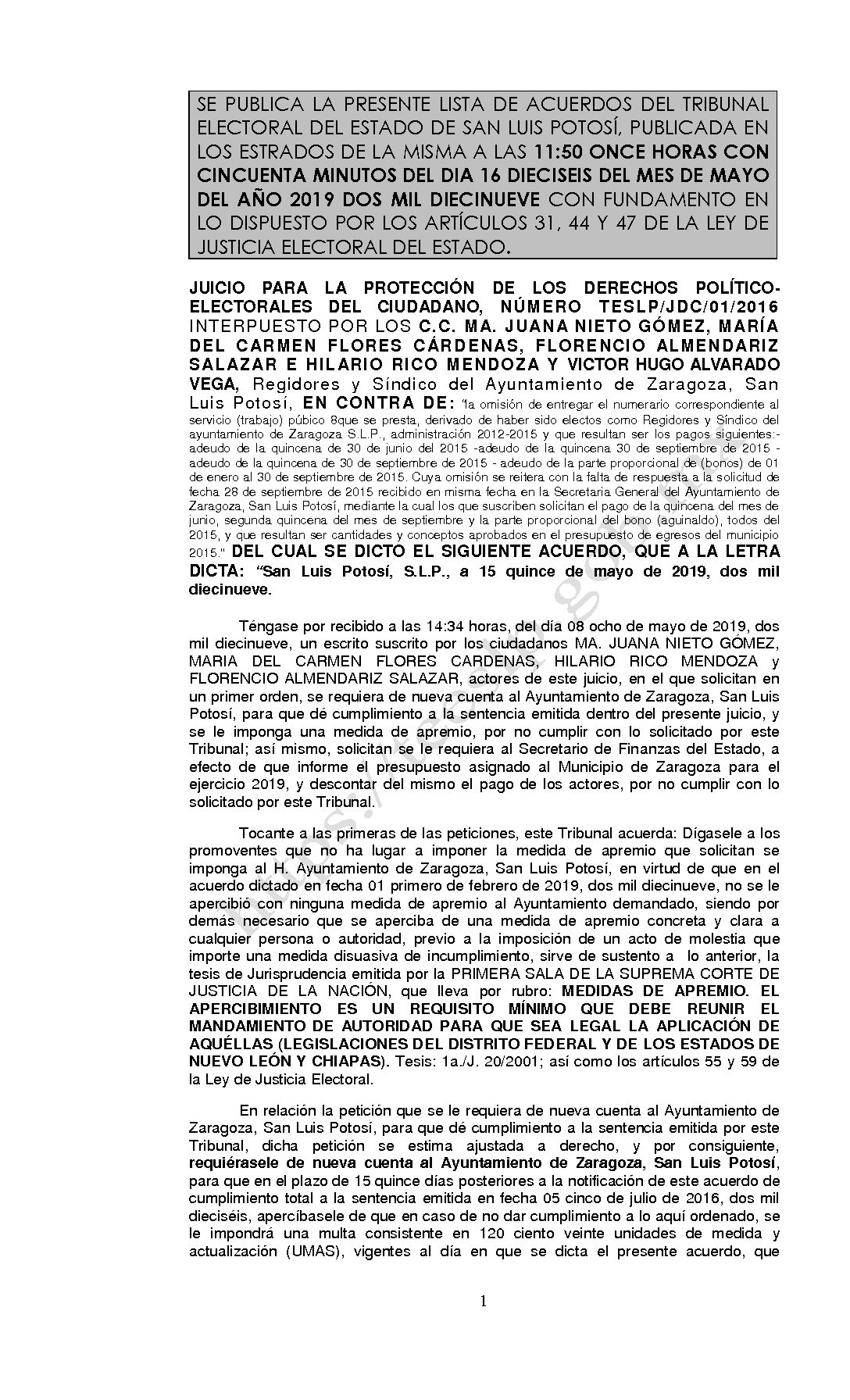 LISTA TESLP-JDC-01-2016 16-MAYO-2019 11-50 horas