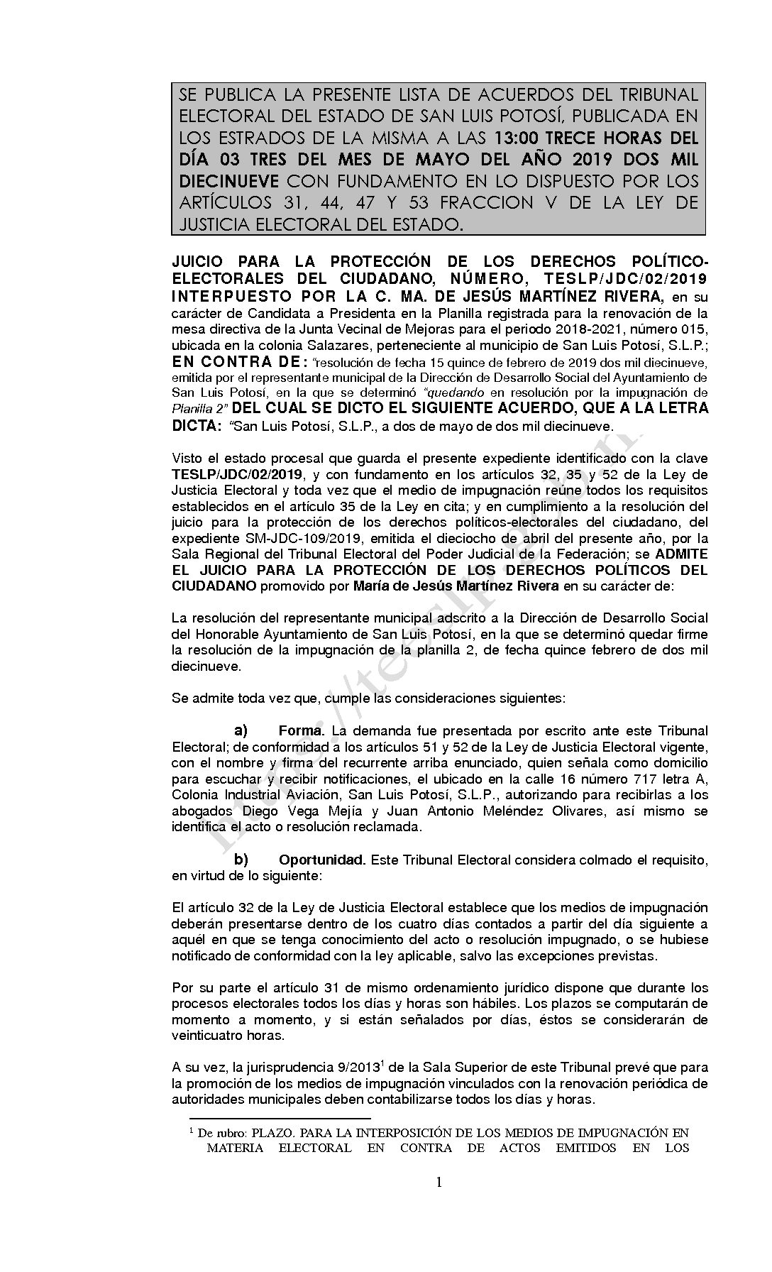 LISTA TESLP-JDC-02-2019 03-MAYO-2019 13-00 horas