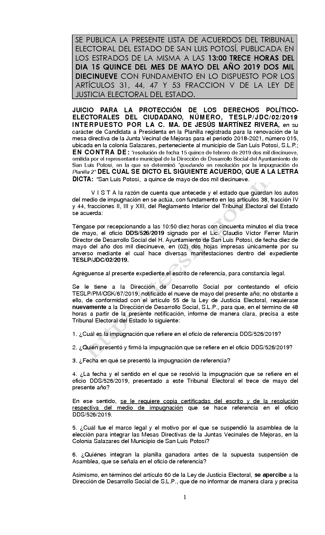 LISTA TESLP-JDC-02-2019 15-MAYO-2019 13-00 horas