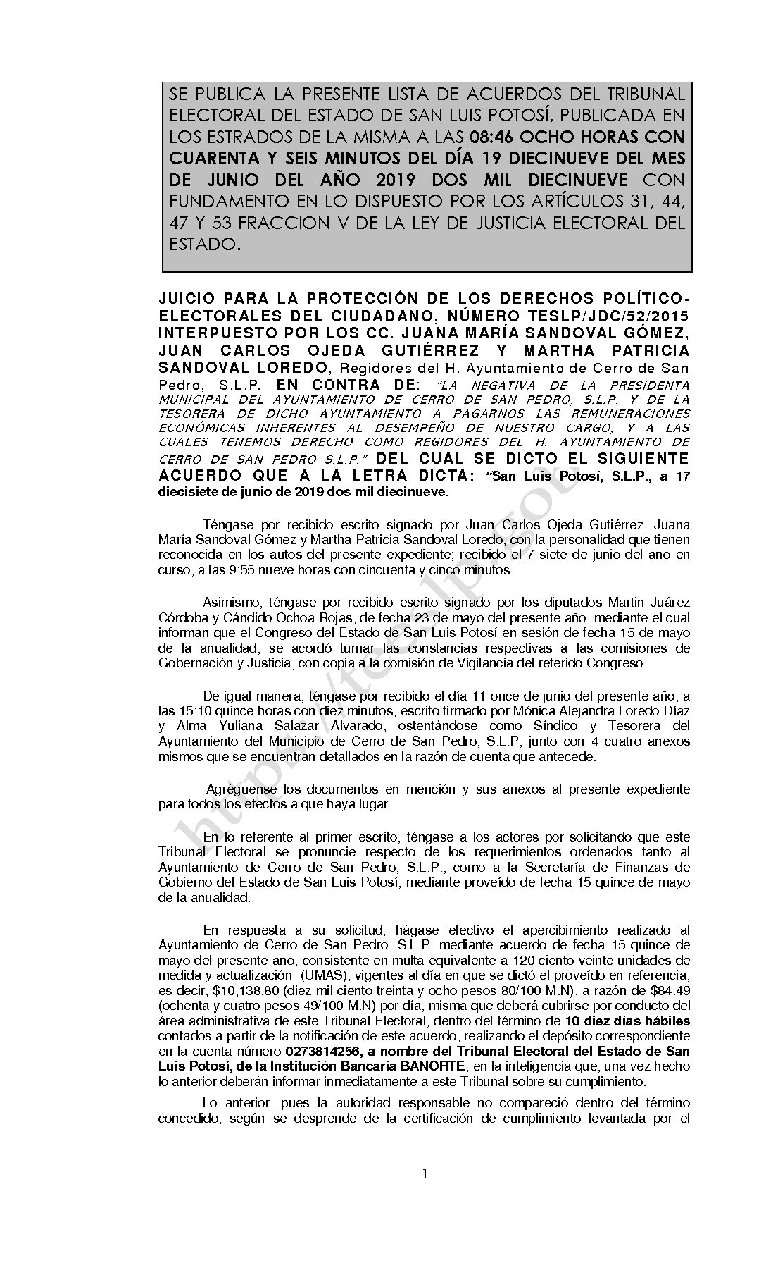 LISTA TESLP-JDC-52-2015 19-JUNIO-2019 8-46 horas