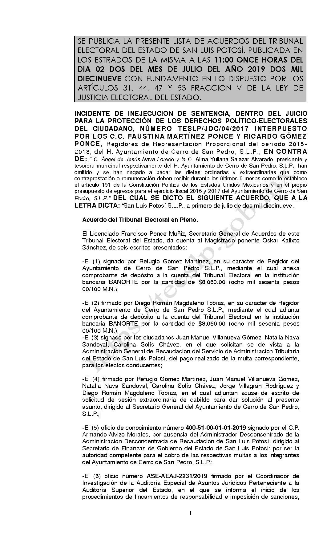 LISTA INCIDENTE -TESLP-JDC-04-2017 02-JULIO-2019 11-00 horas