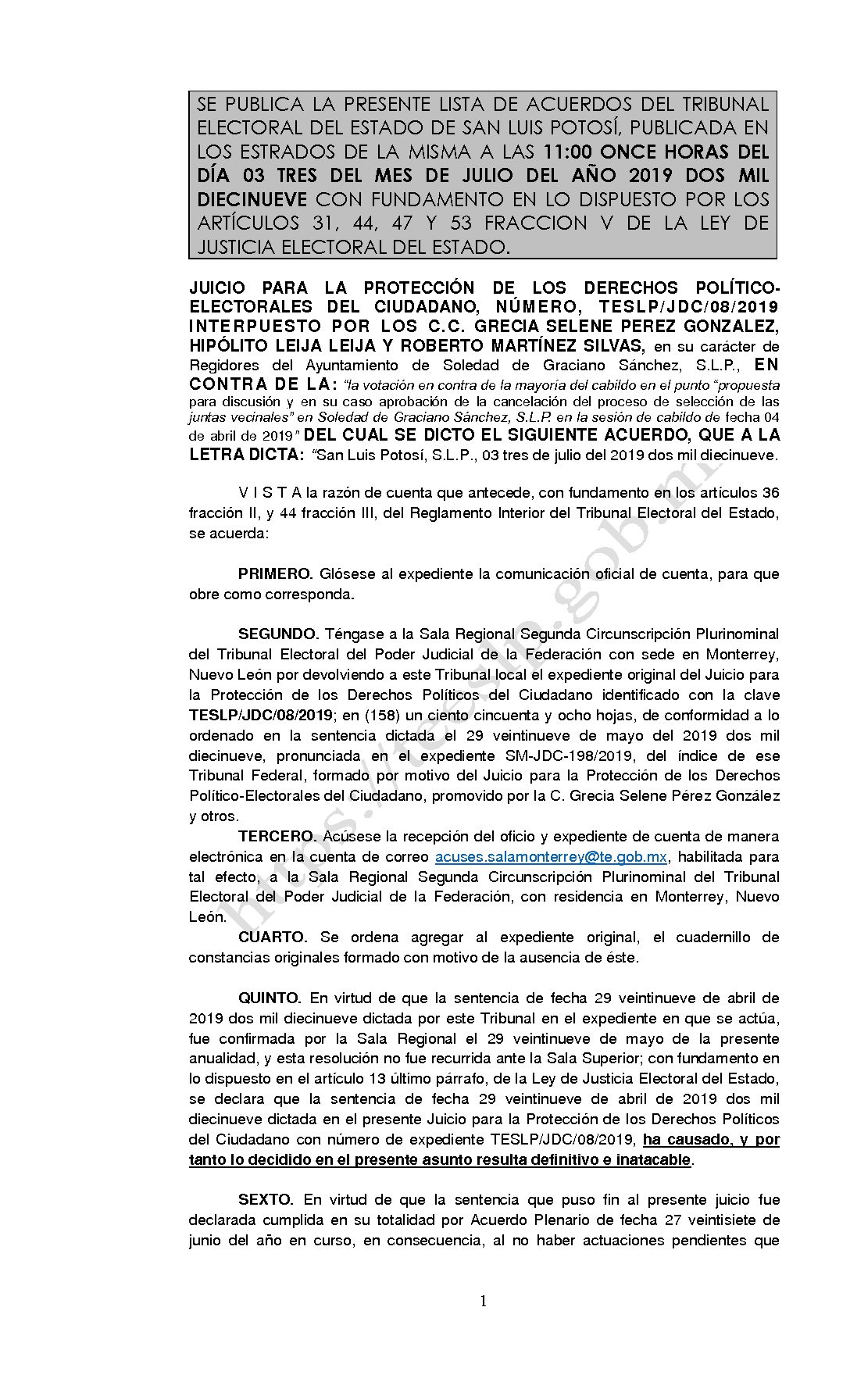 LISTA TESLP-JDC-08-2019 03-JULIO-2019 11-00 horas