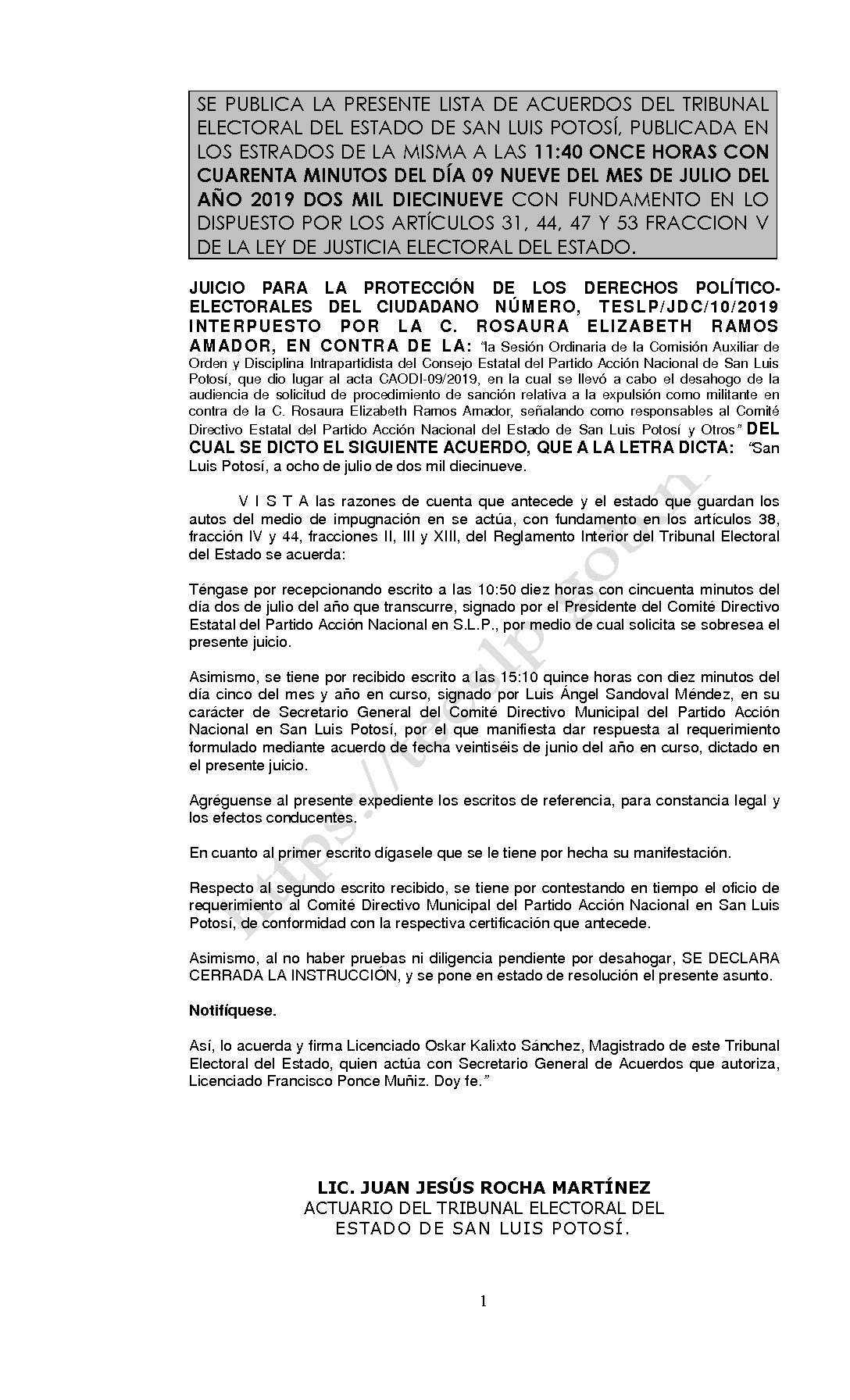 LISTA TESLP-JDC-10-2019 09-JULIO-2019 11-40 horas