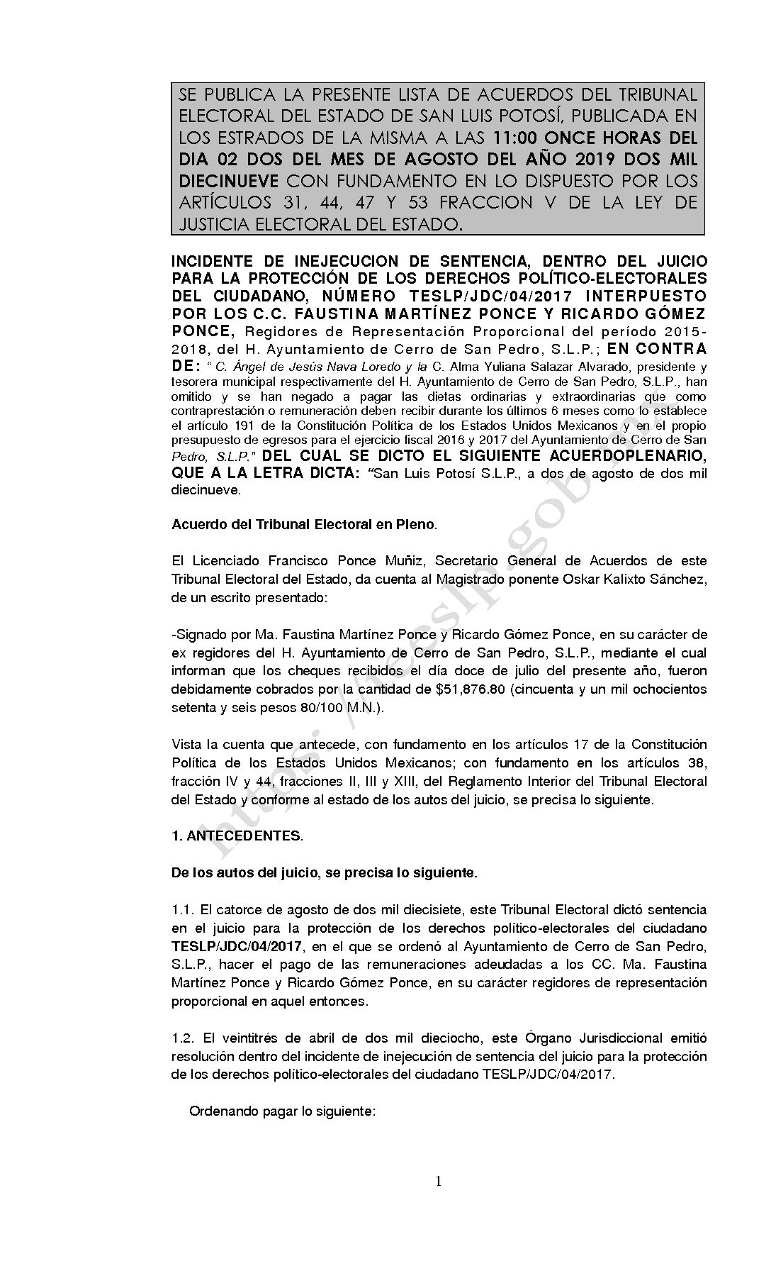 LISTA INCIDENTE -TESLP-JDC-04-2017 05-AGOSTO-2019 11-00 horas