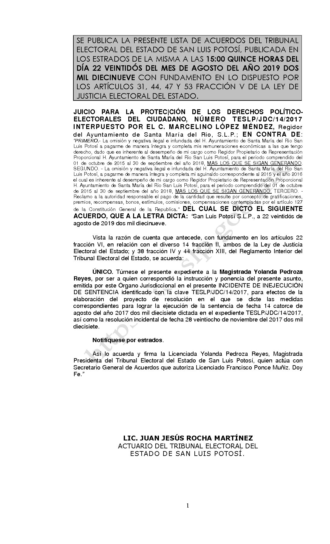 LISTA TESLP-JDC-14-2017 22-AGOSTO-2019 15-00 horas