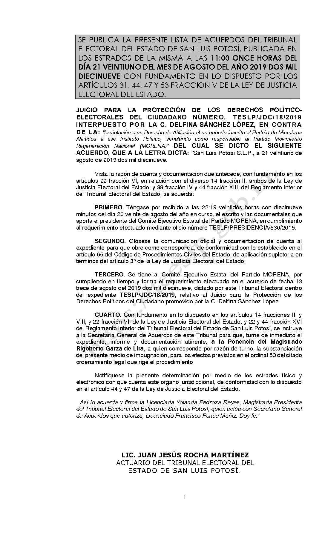 LISTAS JDC-18-2019 21-AGOSTO-2019 11-00 HORAS