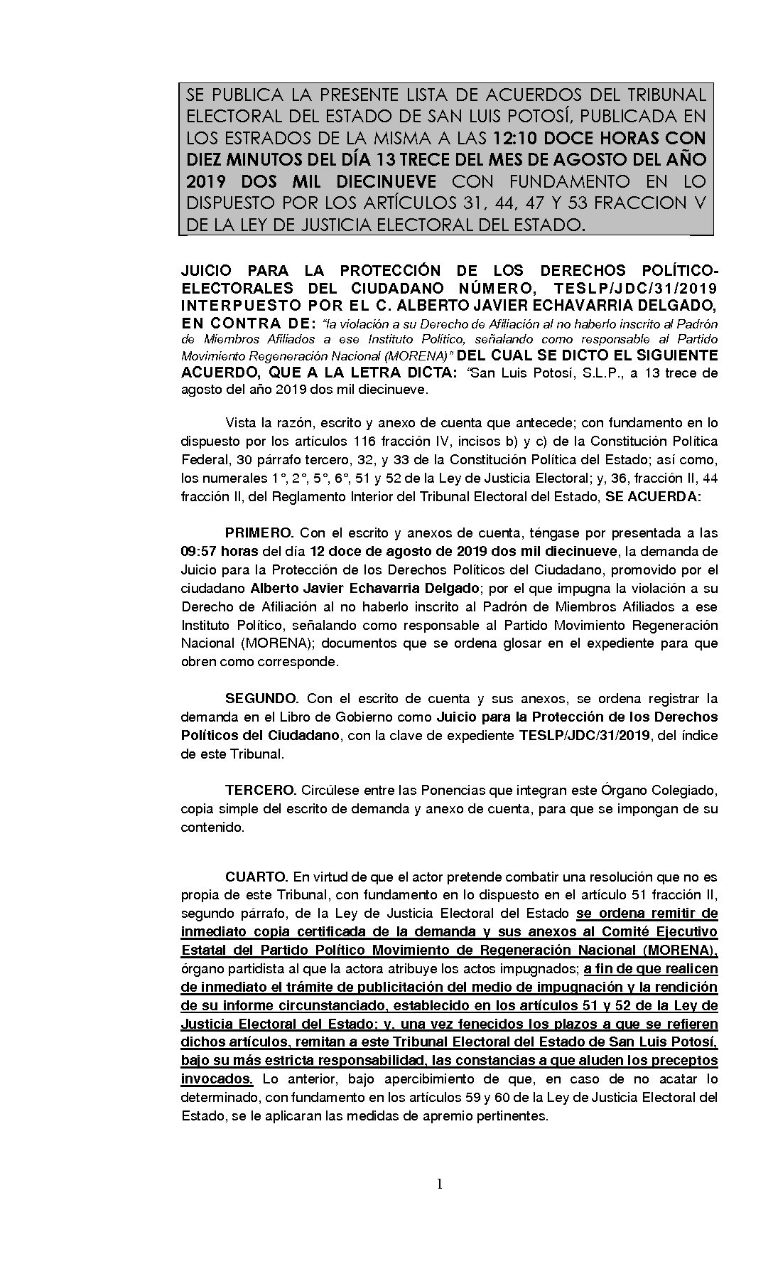 LISTAS JDC-31-2019 13-AGOSTO-2019 12-10 horas