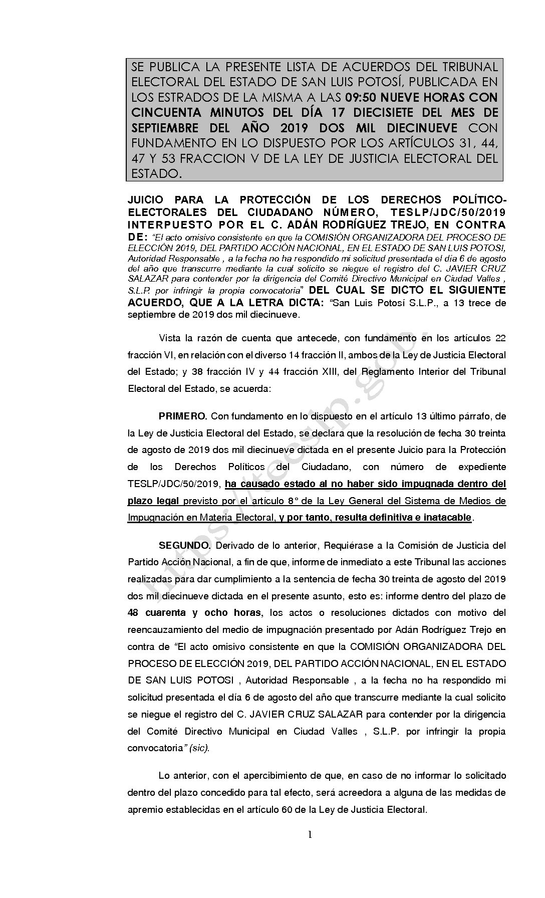 LISTA JDC-50-19 17-SEPTIEMBRE-2019 9-50 horas