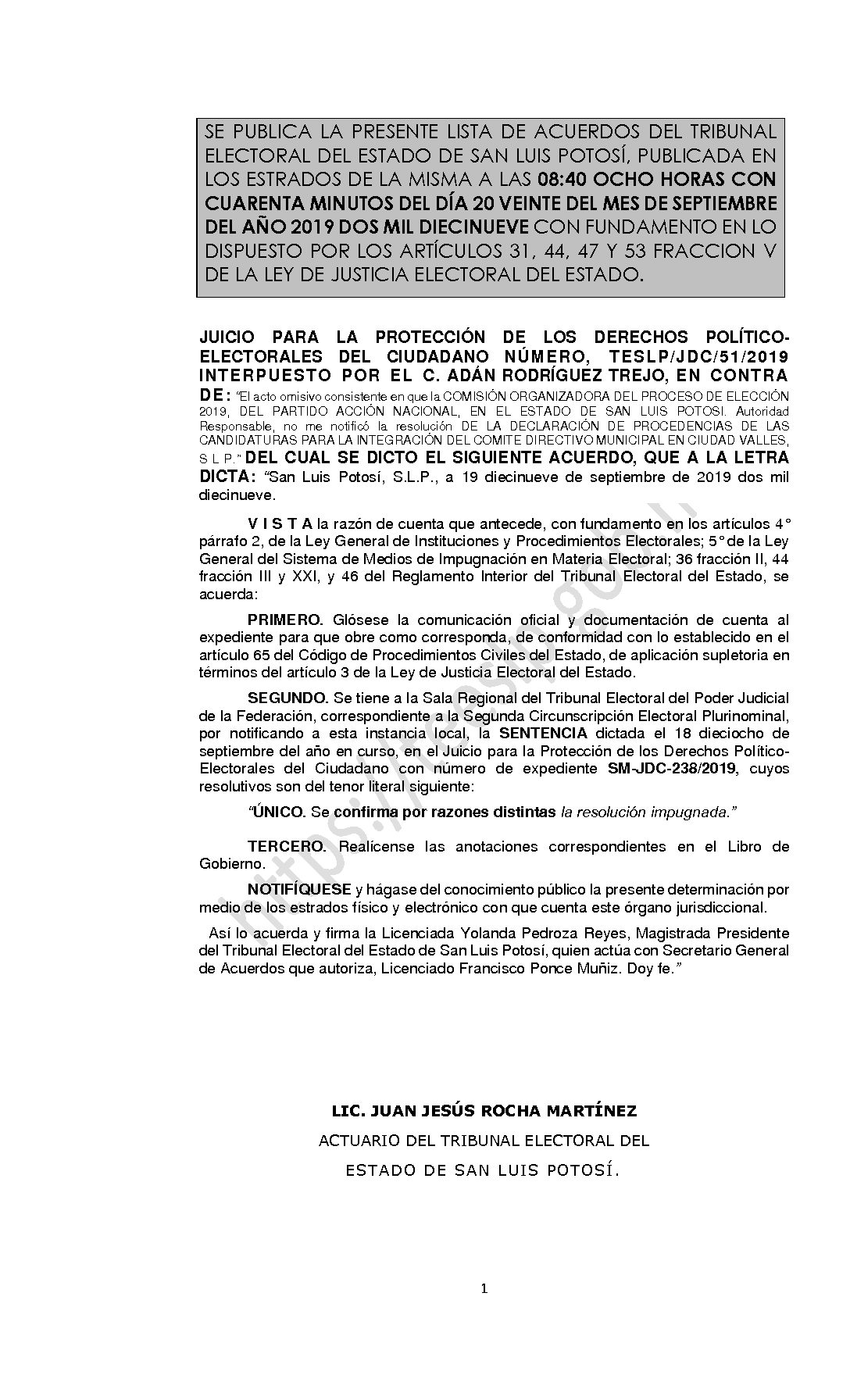 LISTA JDC-51-19 20-SEPTIEMBRE-2019 08-40 horas