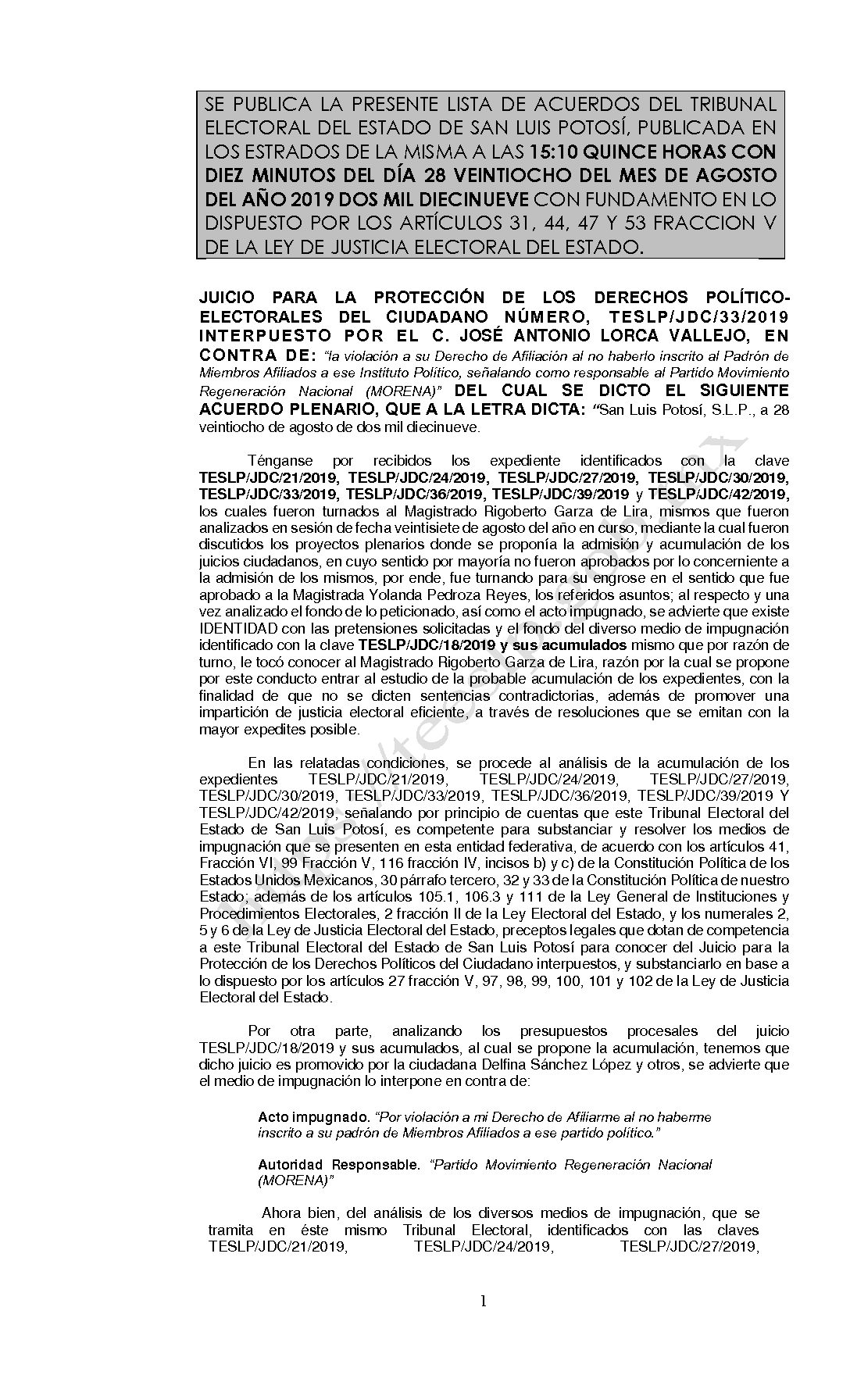 LISTAS JDC-33-2019 28-AGOSTO-2019 15-10 HORAS