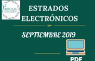 Estrados Electrónicos Septiembre 2019