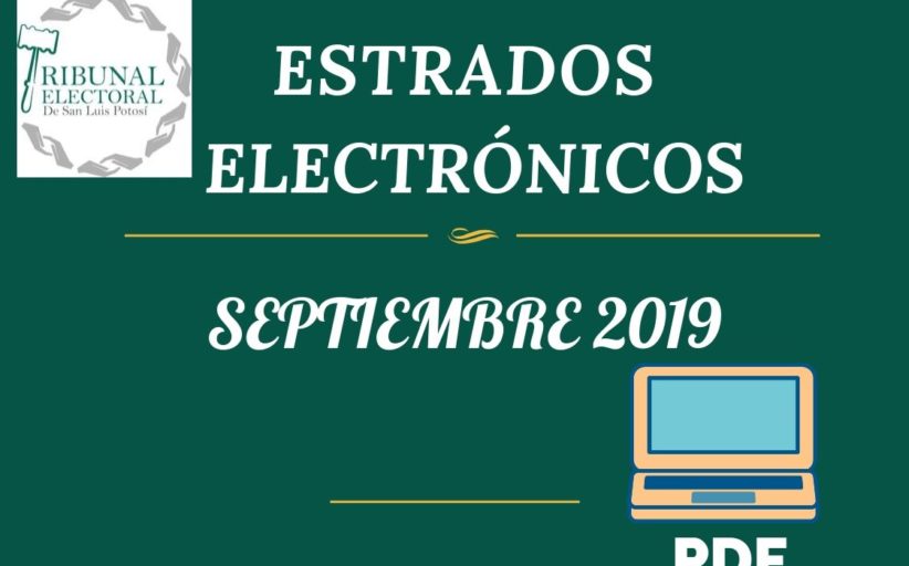 Estrados Electrónicos Septiembre 2019
