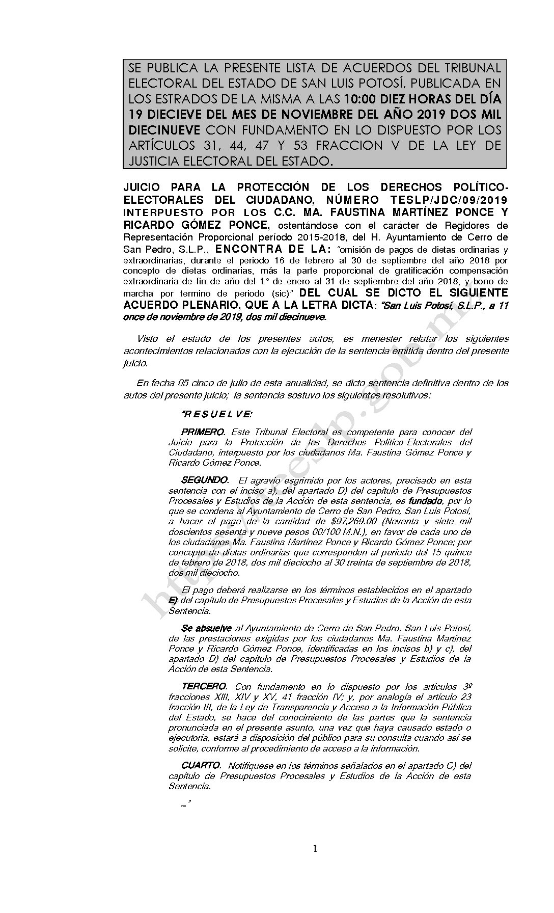 LISTA TESLP-JDC-09-2019 19-NOV-2019 10-00 HORAS