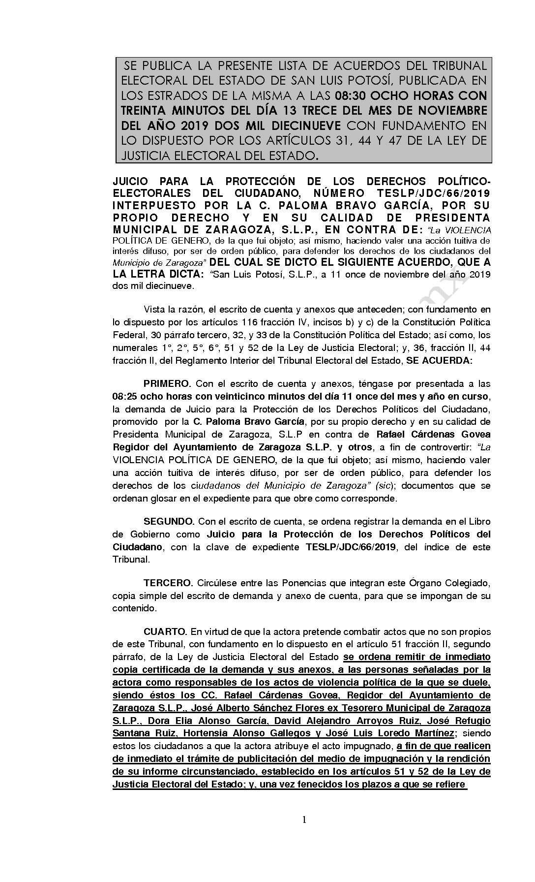 LISTA TESLP-JDC-66-2019 13-11-2019 8-30 horas