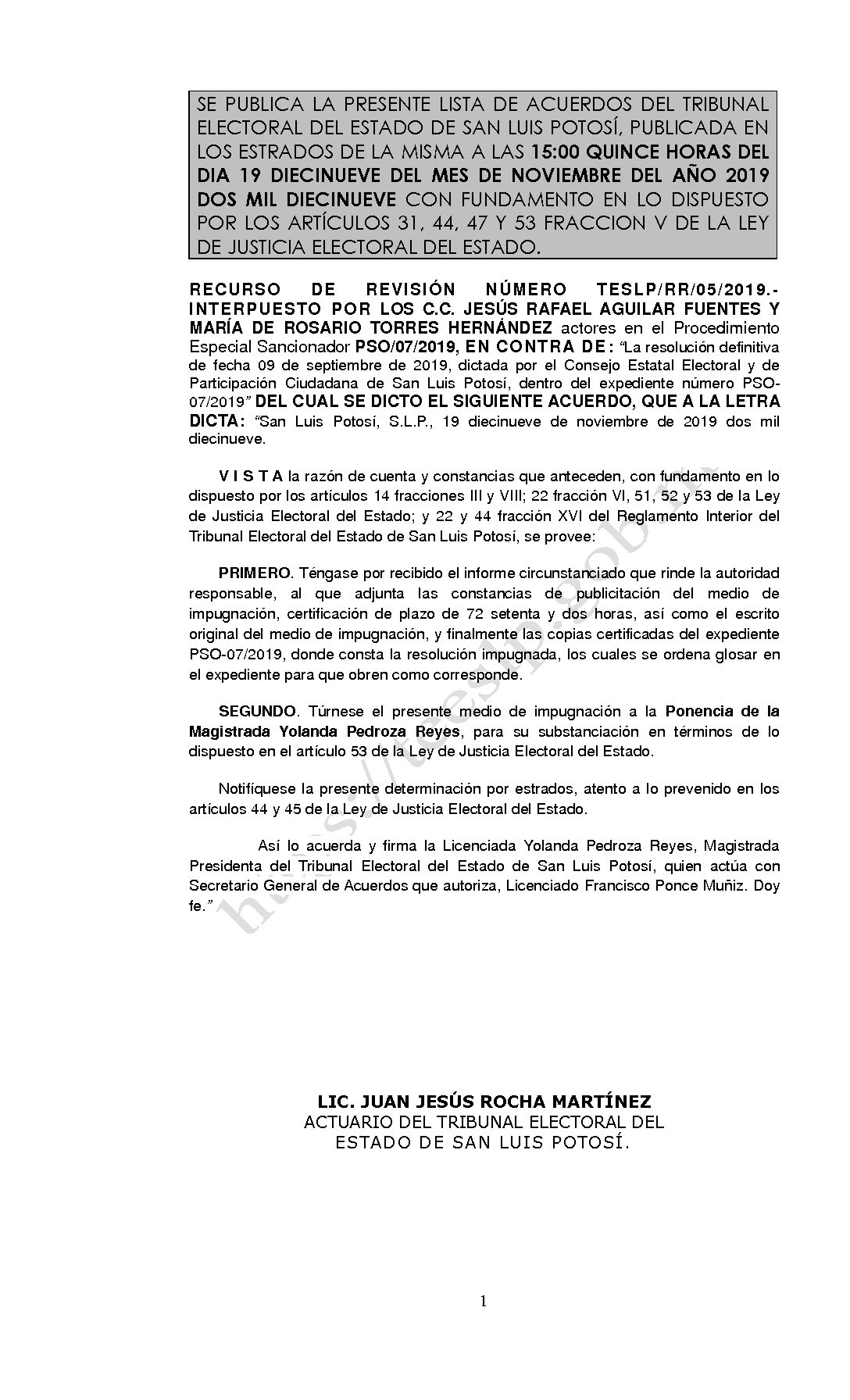 LISTA TESLP-RR-05-2019 19-NOV-2019 15-00 horas