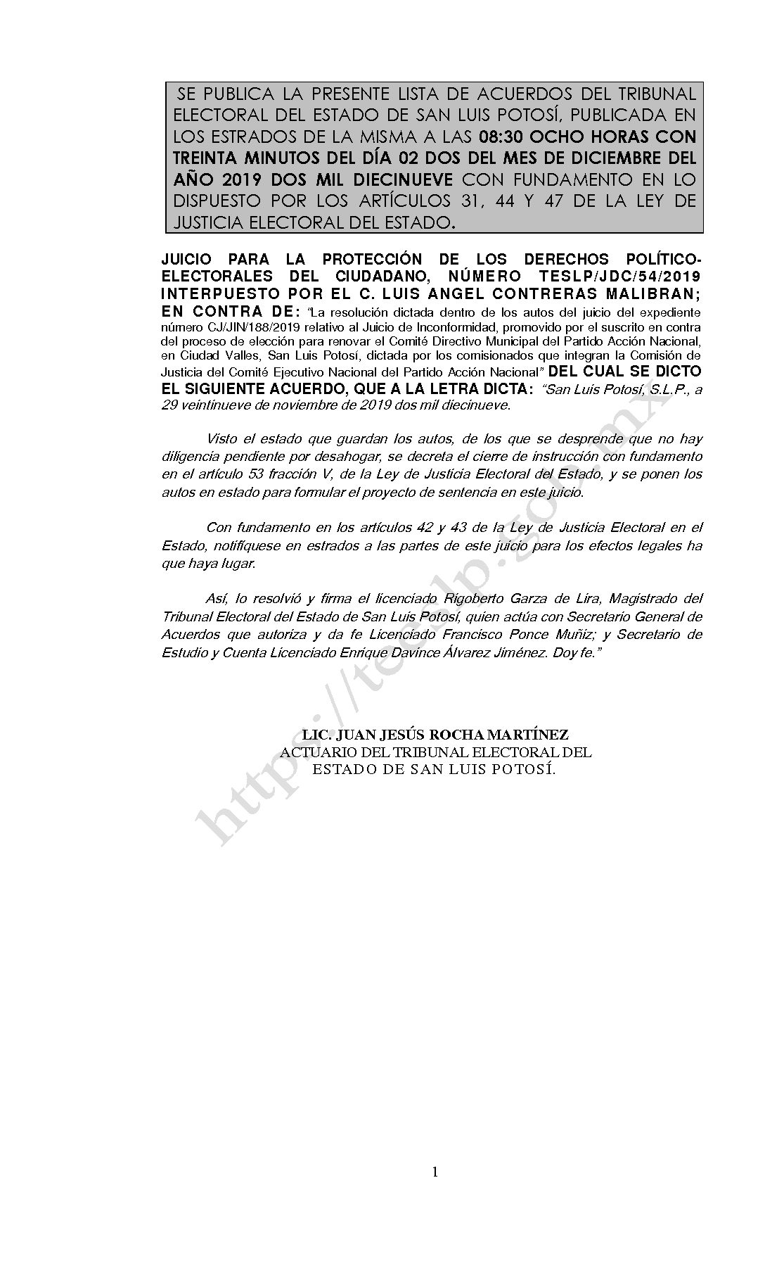 LISTA TESLP-JDC-54-2019 02-DIC-2019 8-30 horas