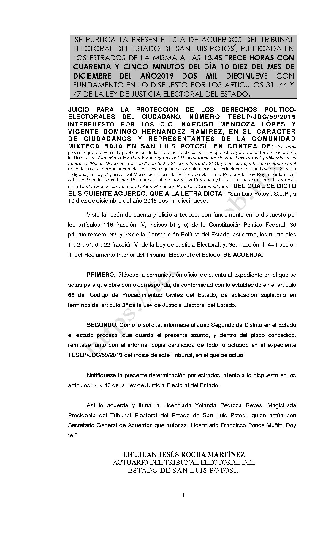 LISTA TESLP-JDC-59-2019 09-DIC-2019 13-45 horas