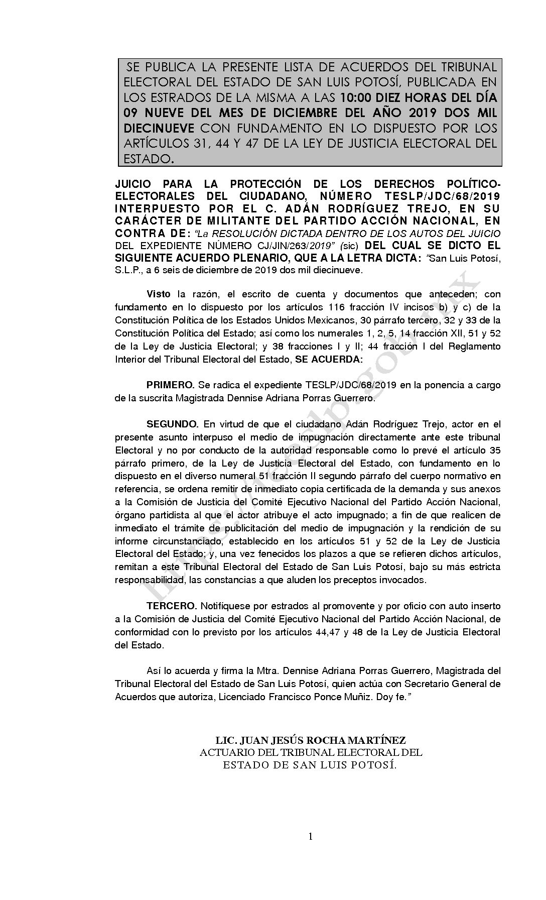 LISTA TESLP-JDC-68-2019 09-12-2019 10-00 horas