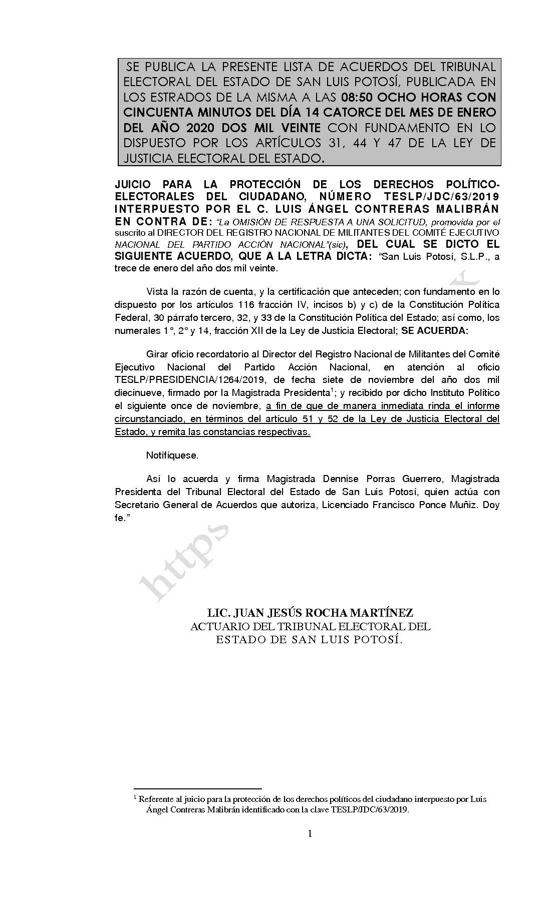 LISTA TESLP-JDC-63-2019 14-ENERO-2020 08-50 horas