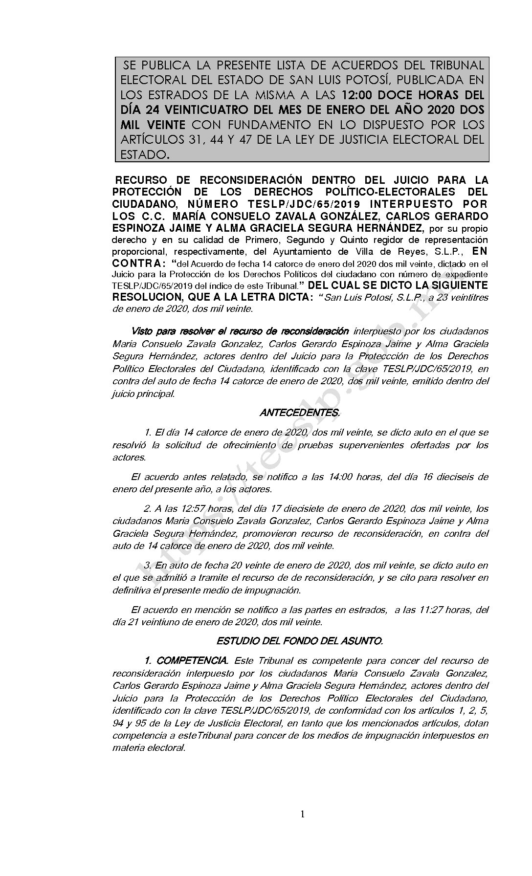 LISTA TESLP-JDC-65-2019 24-ENERO-2020 12-00 horas