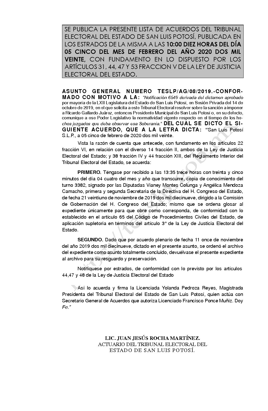 LISTA ASUNTO GENERAL AG-08-2019 05-FEBRERO-2020