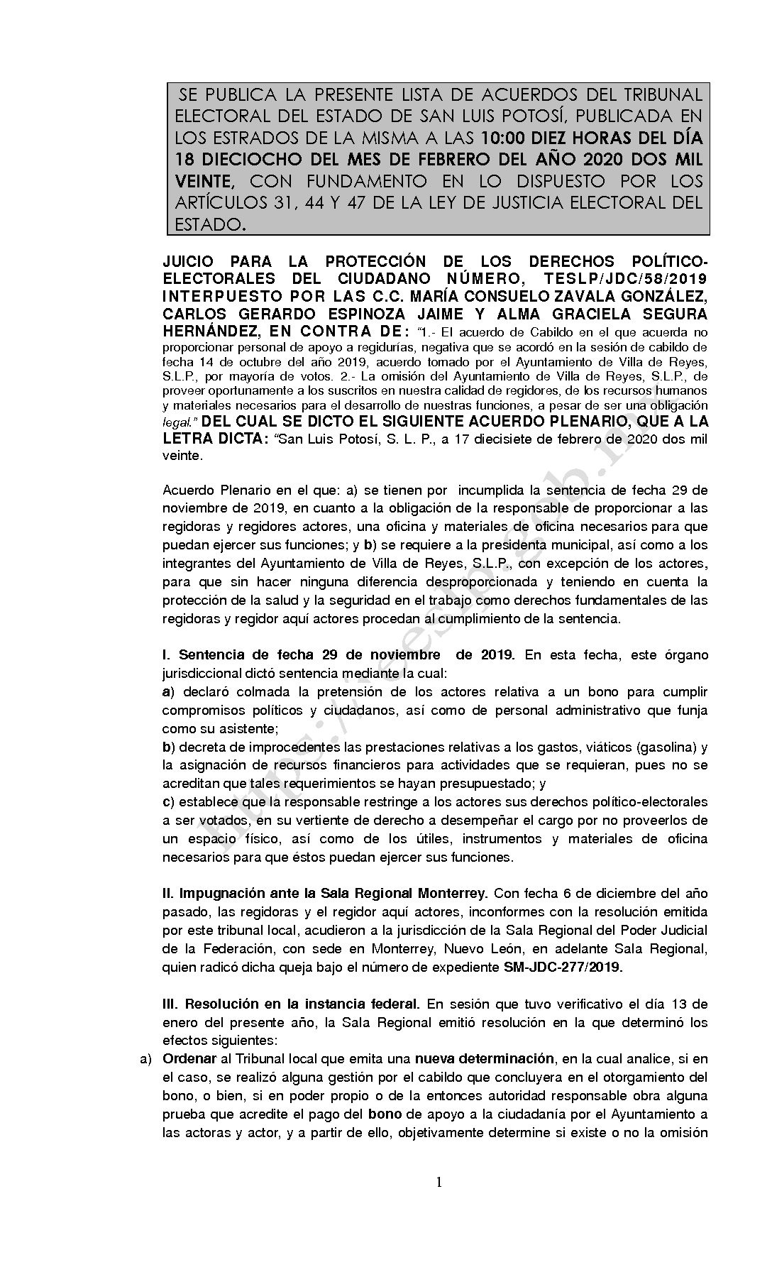 LISTA TESLP-JDC-58-2019 18-FEBRERO-2020 10-00 horas