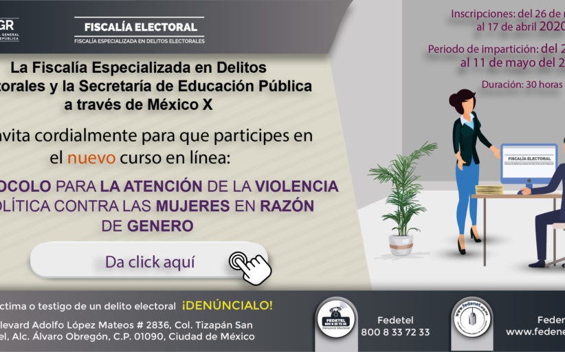 Curso Protocolo para la Atención de la Violencia Política contra las Mujeres en Razón de Género