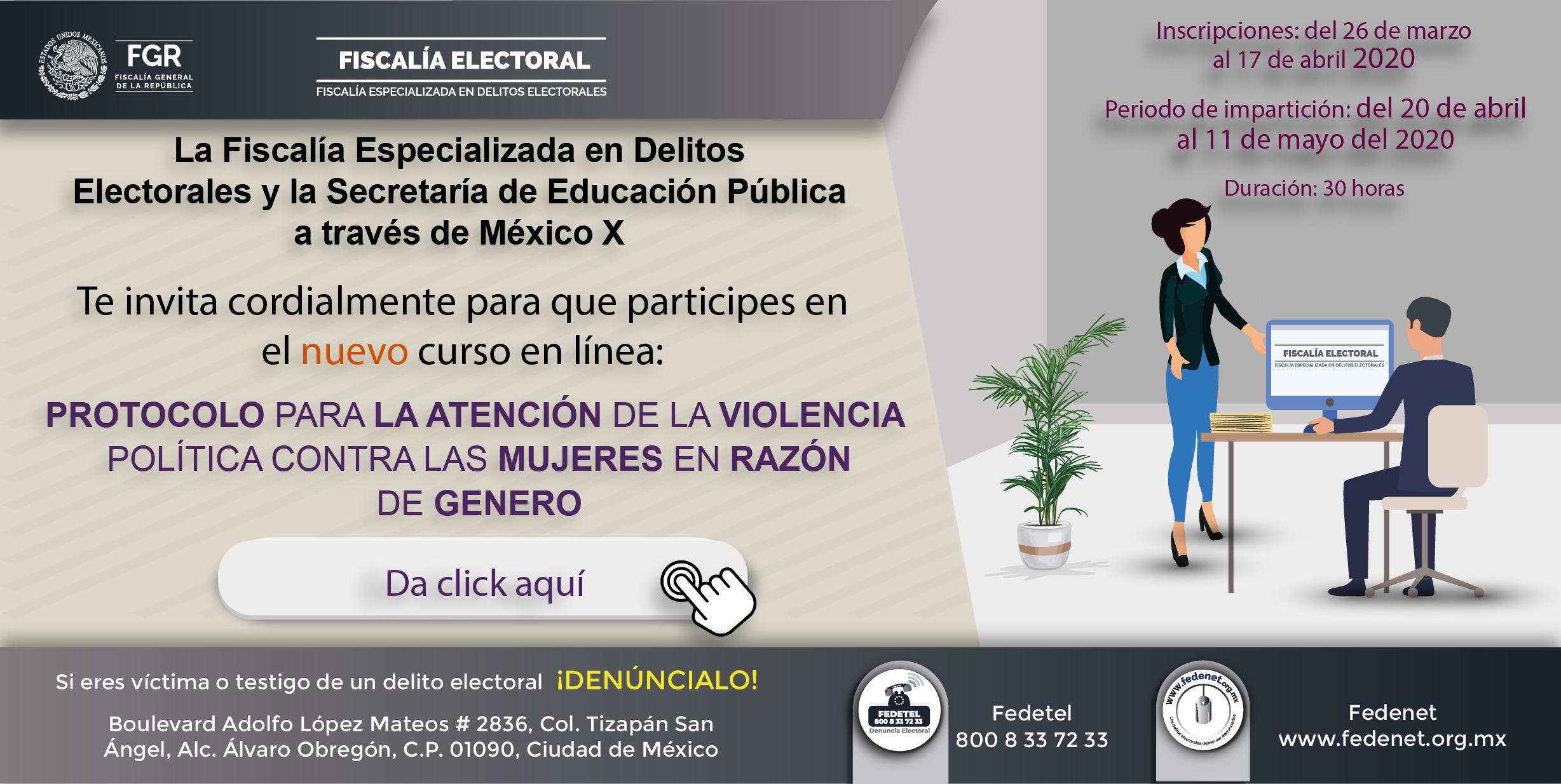 Curso Protocolo para la Atención de la Violencia Política contra las Mujeres en Razón de Género